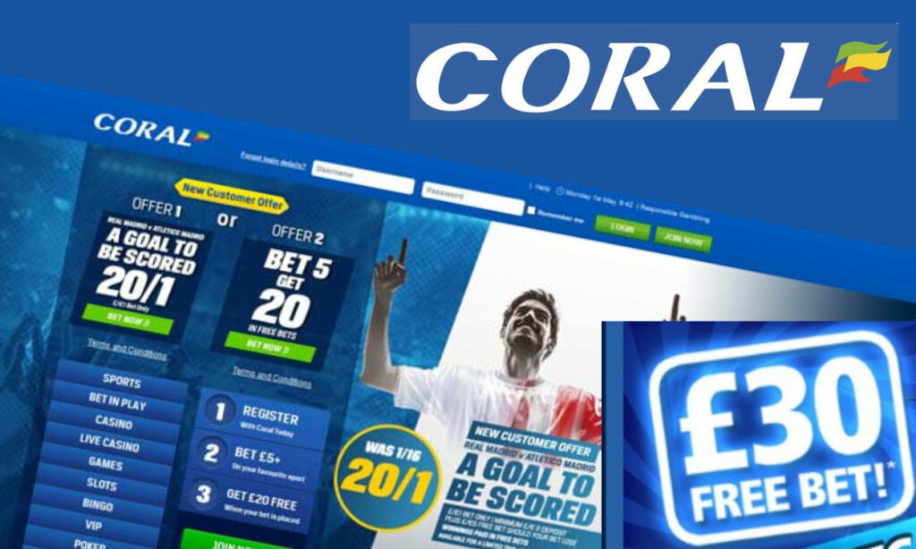 Coral Sports Betting variety of sports and odds