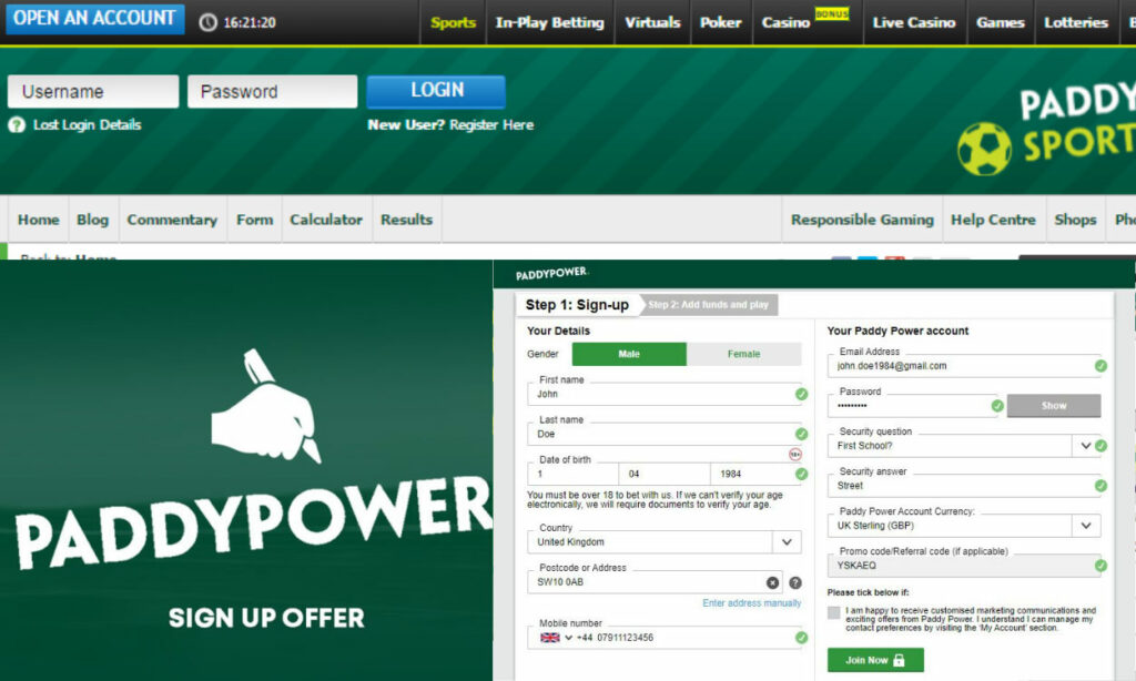 Paddy Power Sports Betting